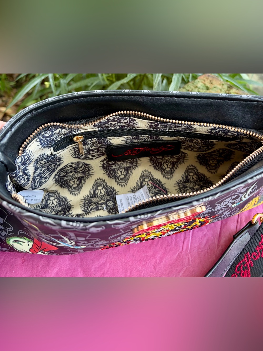 NWT ED HARDY Shoulder Bag/Wristlet Gift Ready Bundle - Picture 9 of 10